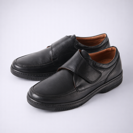 M757黑色真皮男鞋