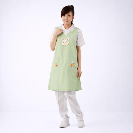 B2背心圍裙-果綠有圖