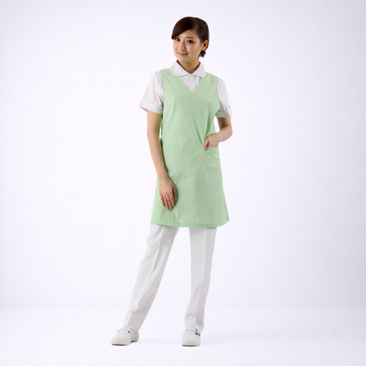 B4背心圍裙-果綠無圖