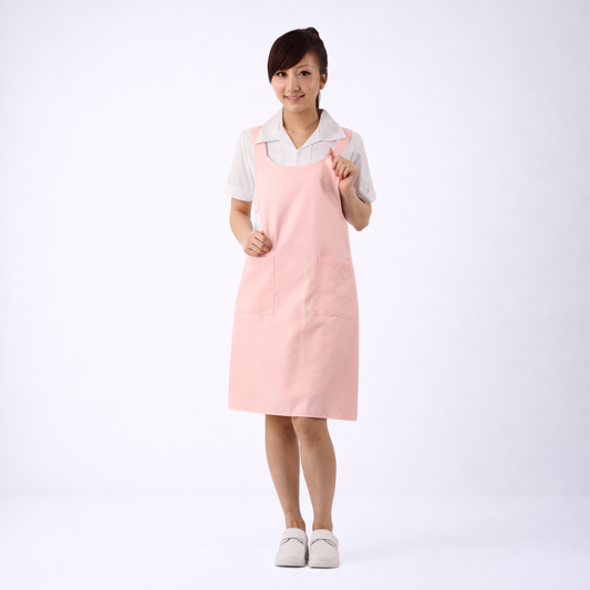F3醫護圍裙-粉桔