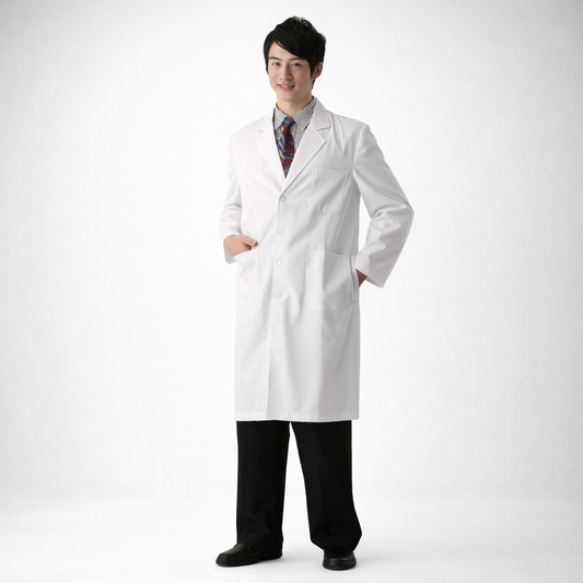 M12男單排釦醫師服長袍