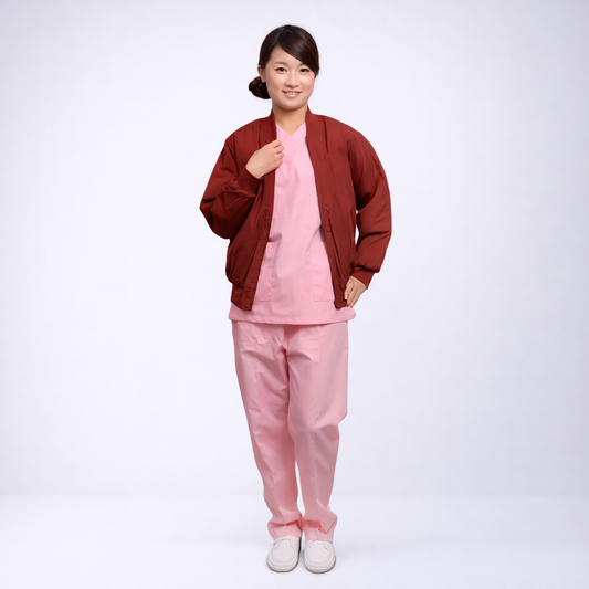 P1酒紅鋪棉外套（預訂款）