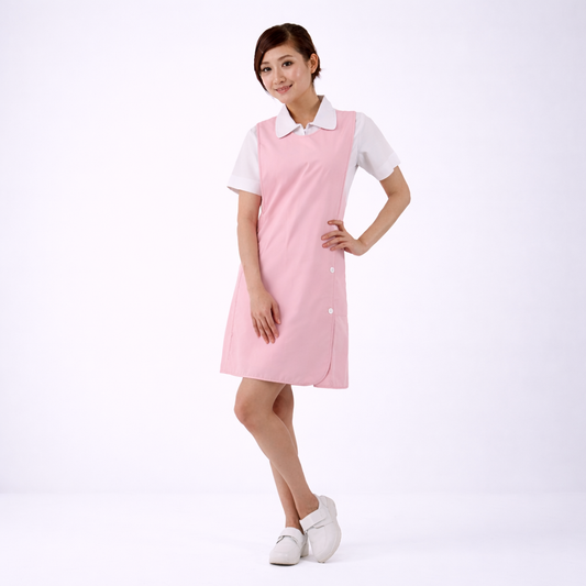 R1工作圍裙-粉紅