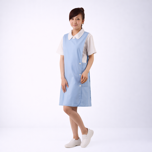 R2工作圍裙-淺藍